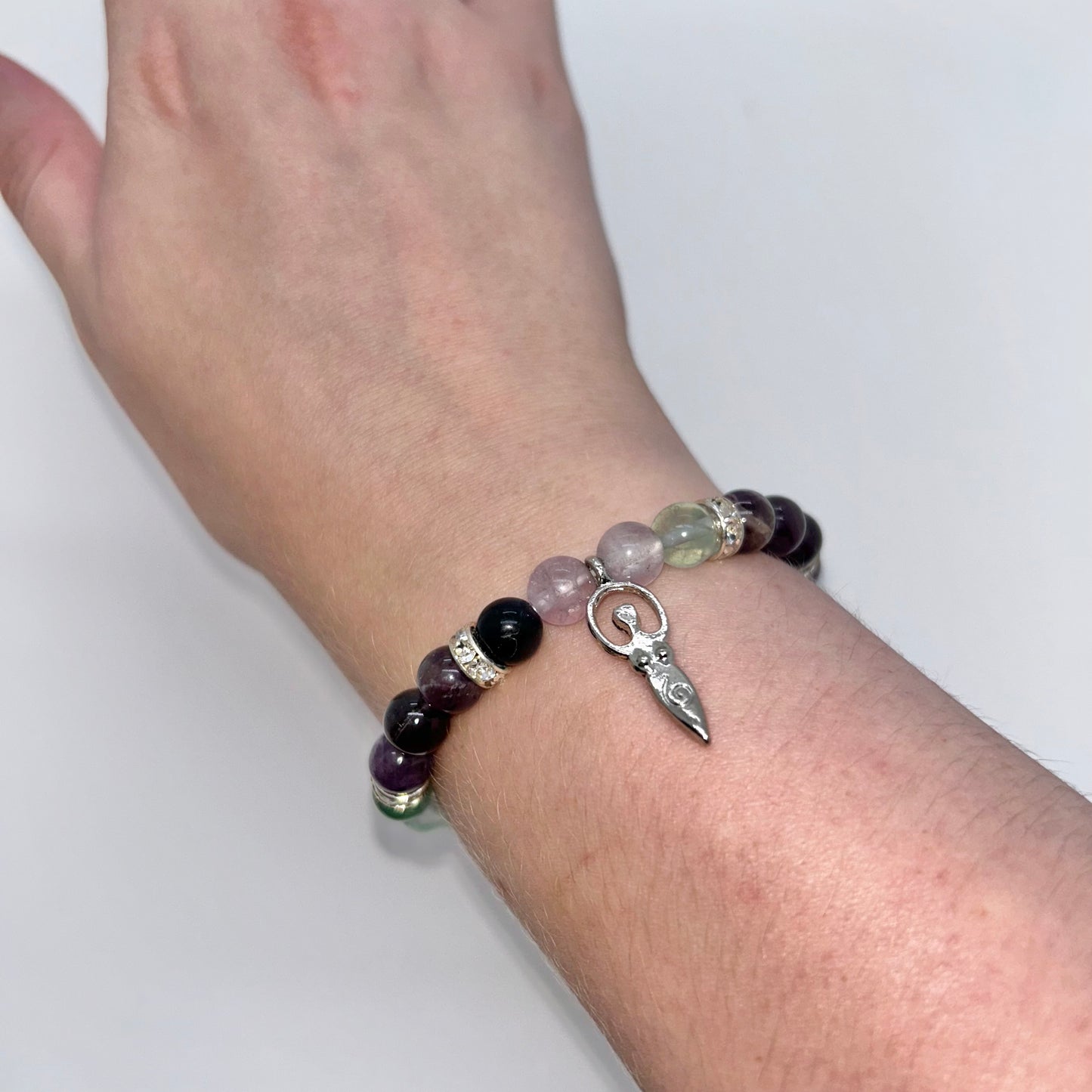 Fluorite & Amethyst w/ Goddess