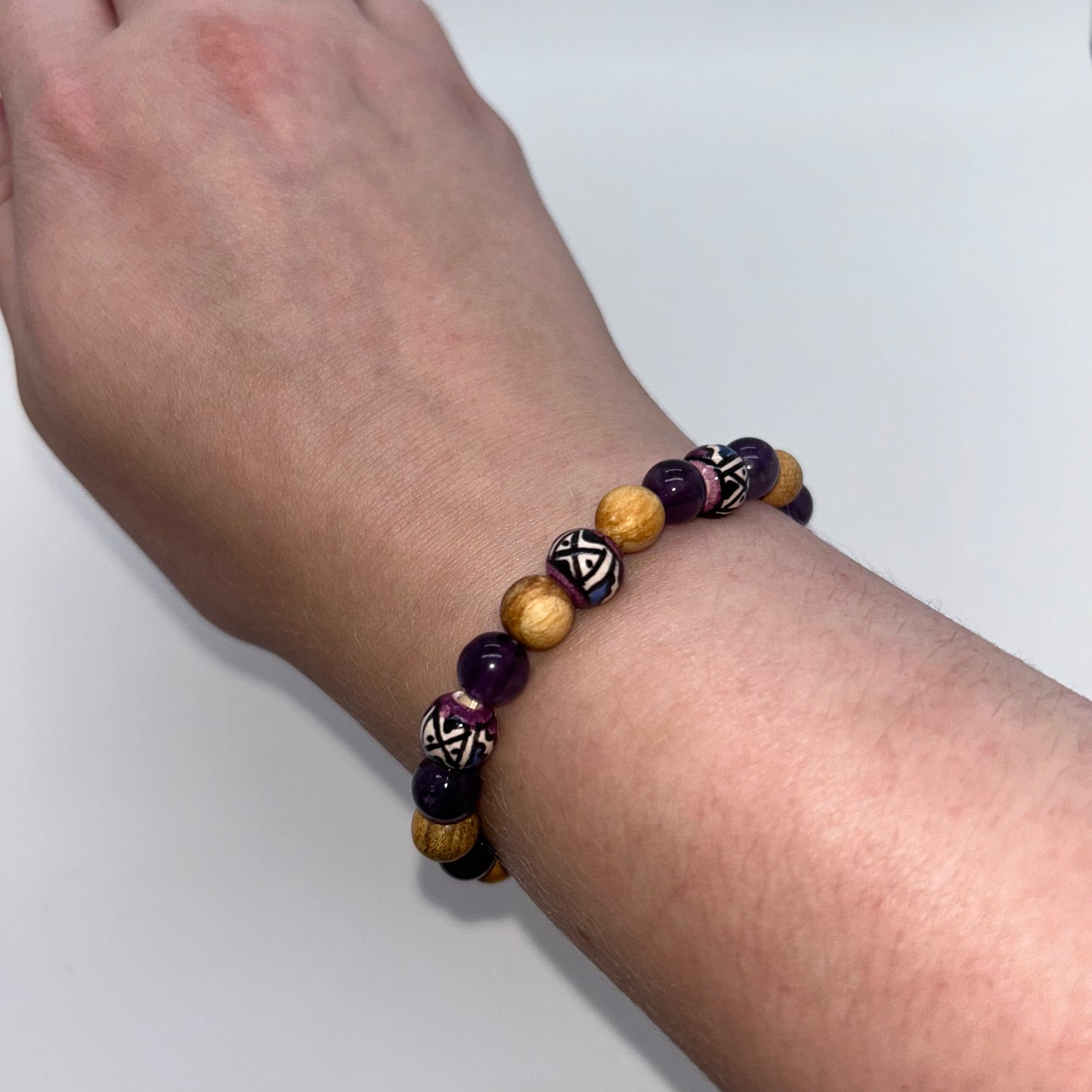 Amethyst w/ Palo Santo Bracelet