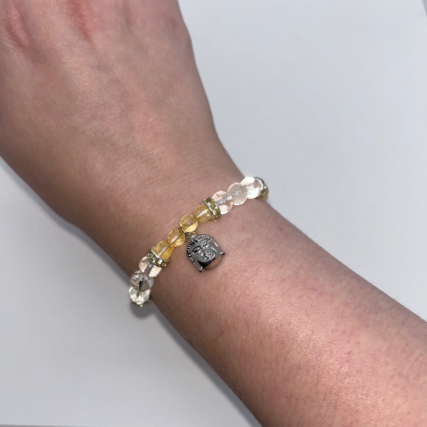 Citrine & Clear Quartz w/ Buddha
