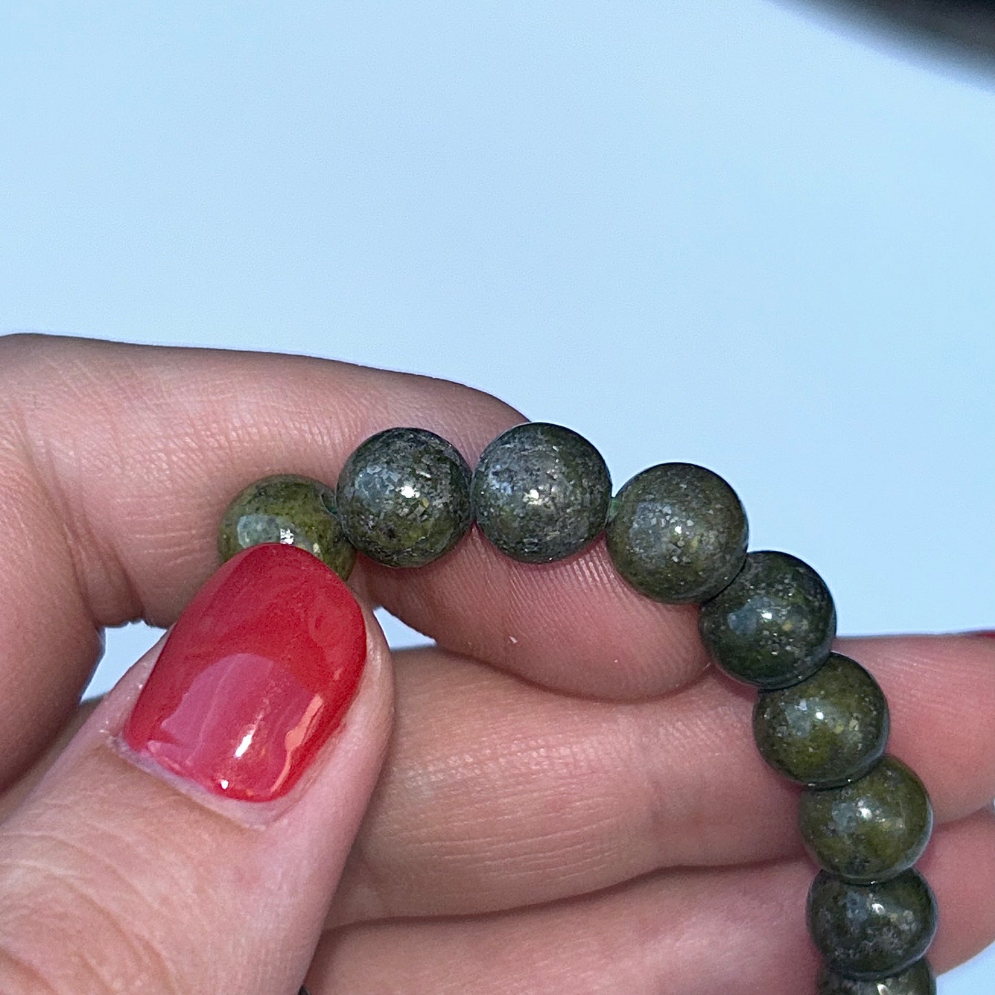 Epidote w/ Pyrite 8mm