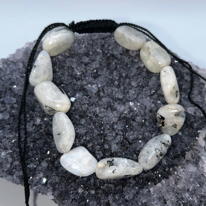 Rainbow Moonstone Tumbled - Adjustable