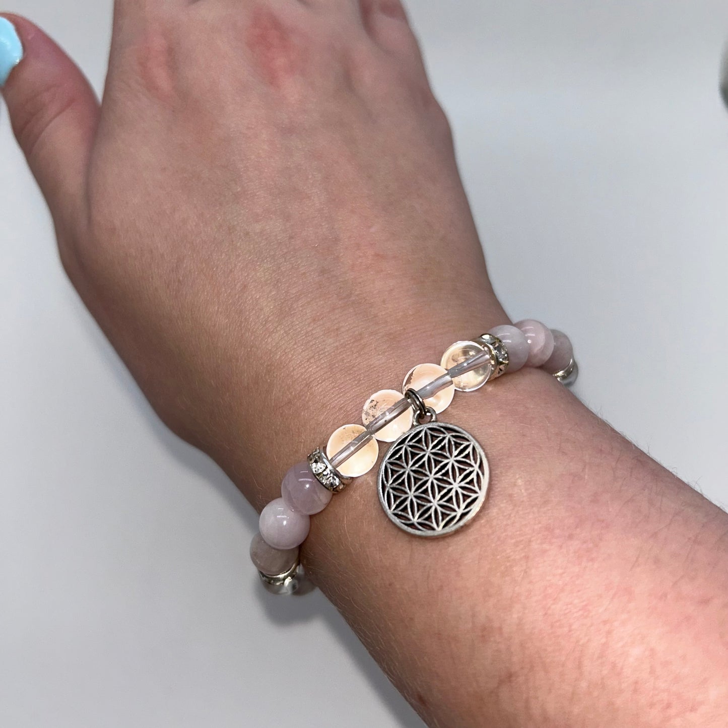 Kunzite & Qtz w Charm