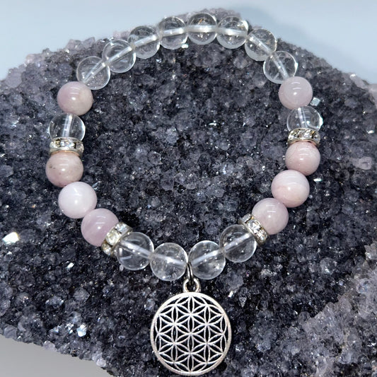 Kunzite & Qtz w Charm