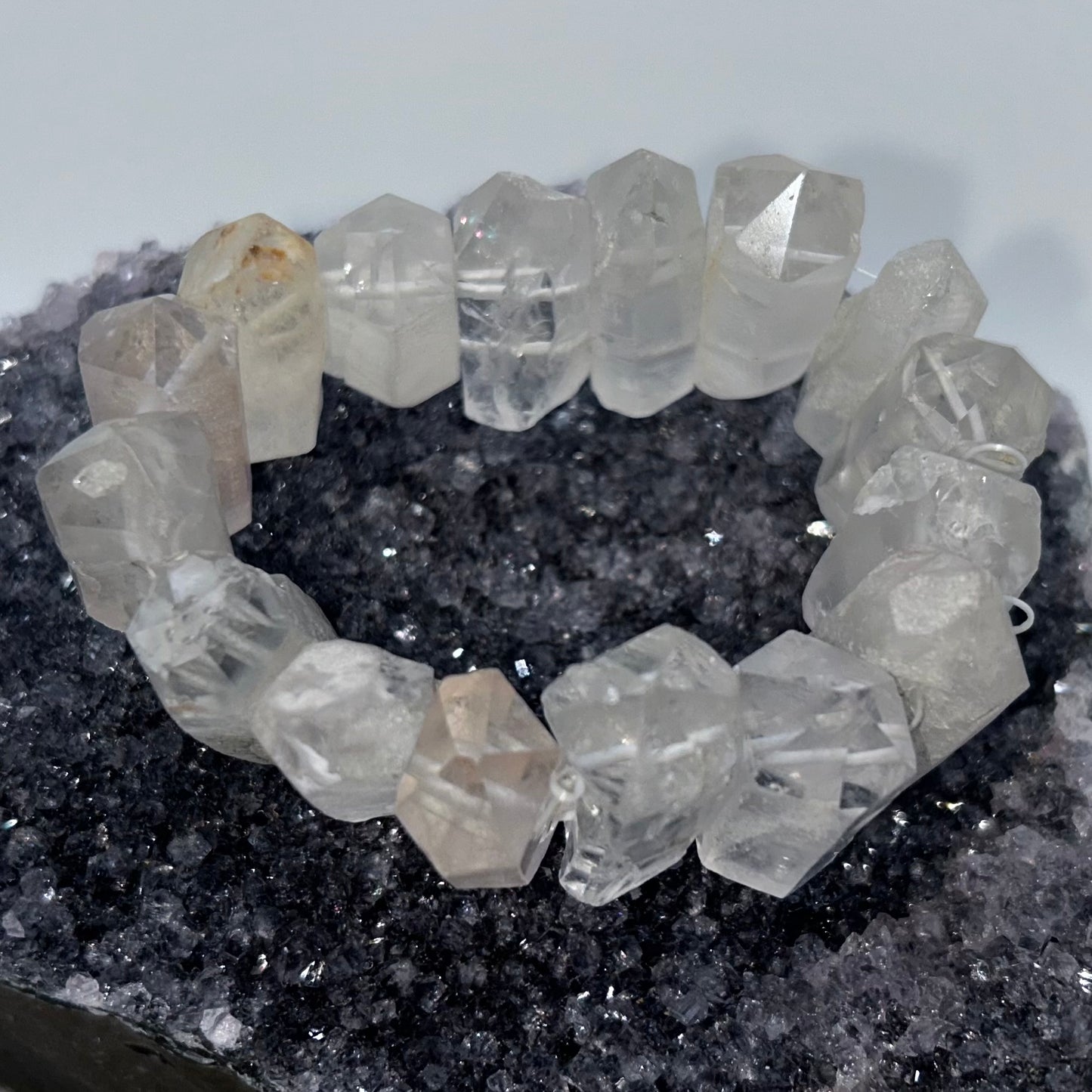 Clear Quartz Point Bracelet