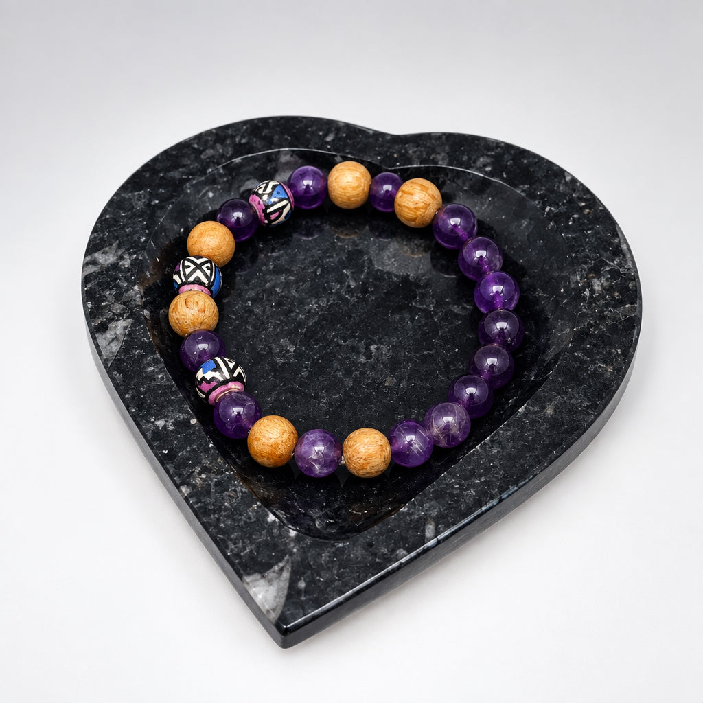 Amethyst & Palo Santo Bracelet (8mm)