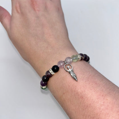 Fluorite & Amethyst w/ Goddess