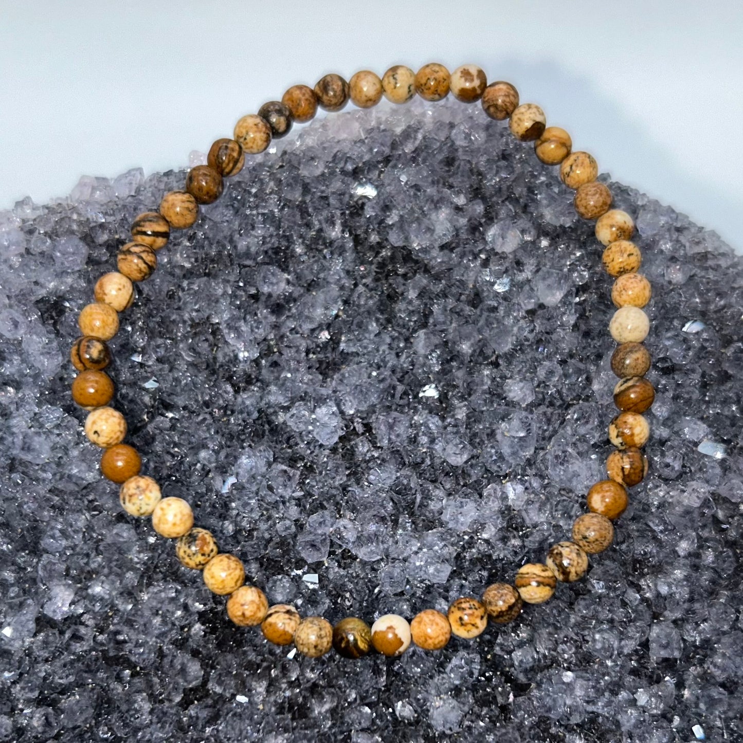 Picture Jasper 4mm Round