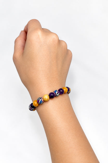 Amethyst & Palo Santo Bracelet (8mm)