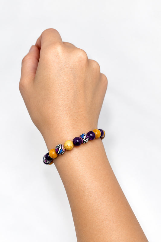 Amethyst & Palo Santo Bracelet (8mm)