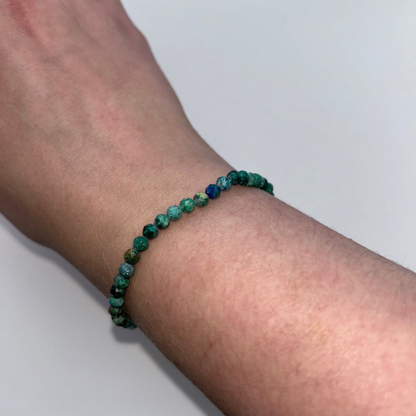 Azurite Malachite Faceted Bracelet (4mm)