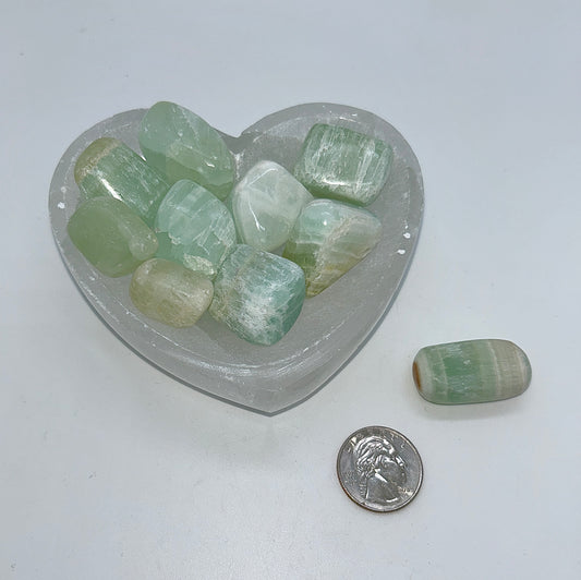 Calcite, Pistachio Tumble