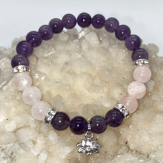 Amethyst/Rose Quartz/Lotus