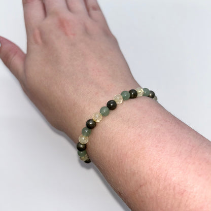 Green Aventurine, Citrine, & Pyrite Bracelet