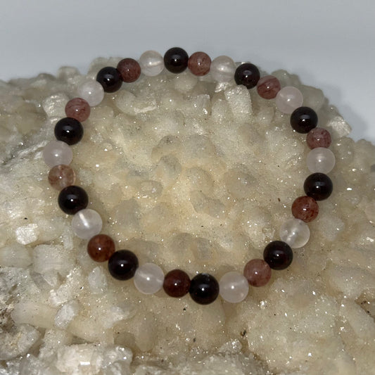 Rose Quartz/Strawberry Quartz/Garnet 6mm
