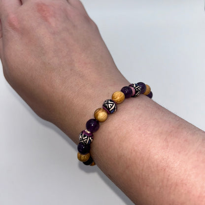 Amethyst w/ Palo Santo Bracelet