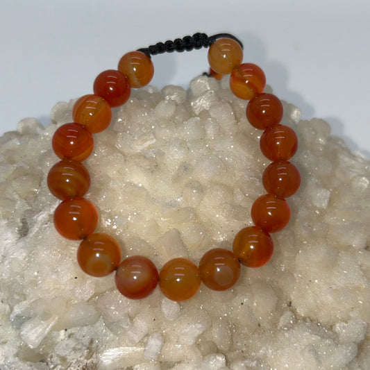 Carnelian 10mm Round - adjustable