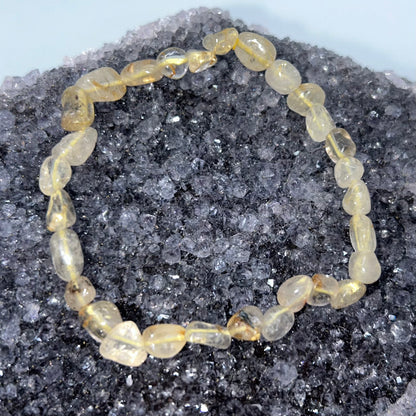 Golden Rutile Quartz Tumbled