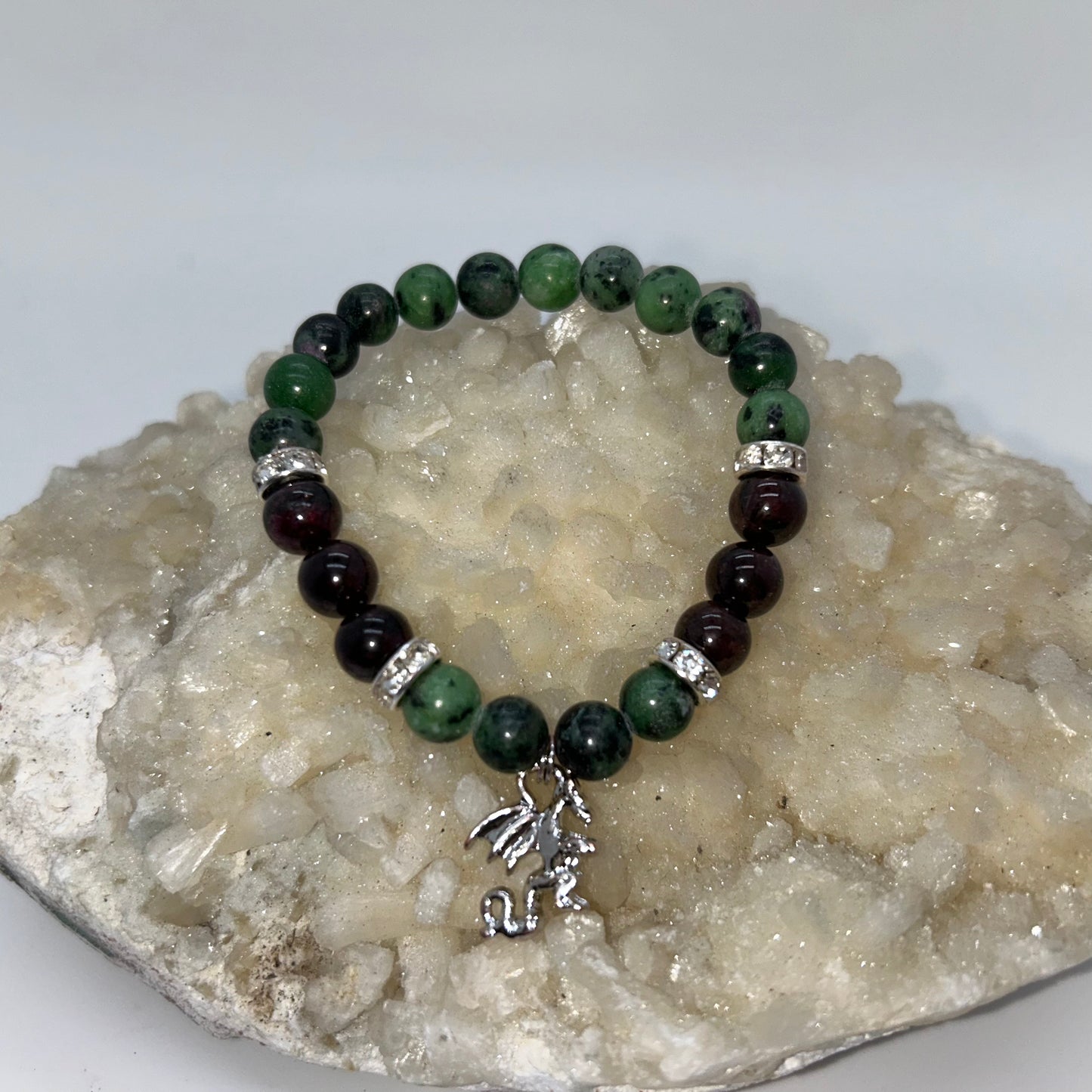 Ruby Zoisite & Garnet w/ Dragon