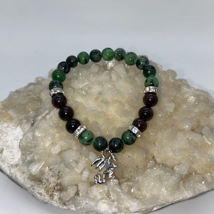 Ruby Zoisite & Garnet w/ Dragon