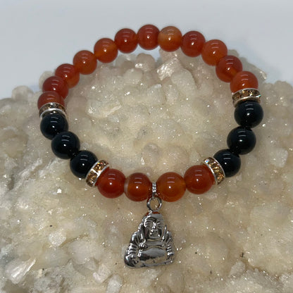 Carnelian & Black Onyx w/ Buddha