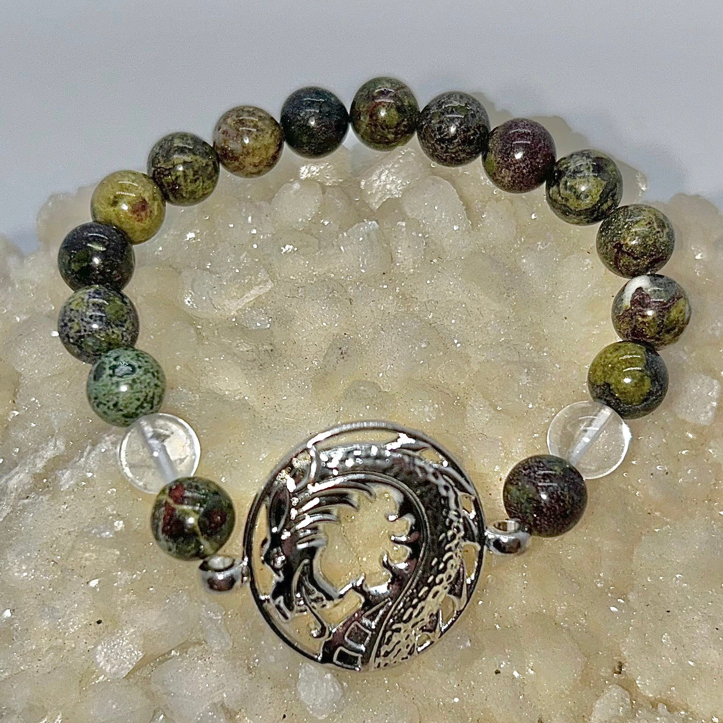 Dragonsblood & Clear Quartz w/ Dragon Charm