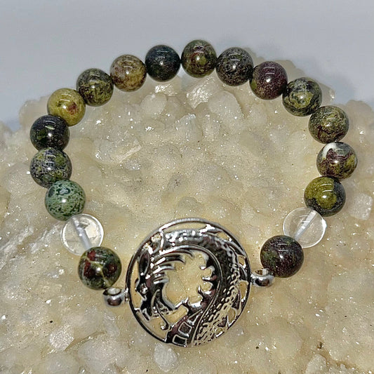 Dragonsblood & Clear Quartz w/ Dragon Charm