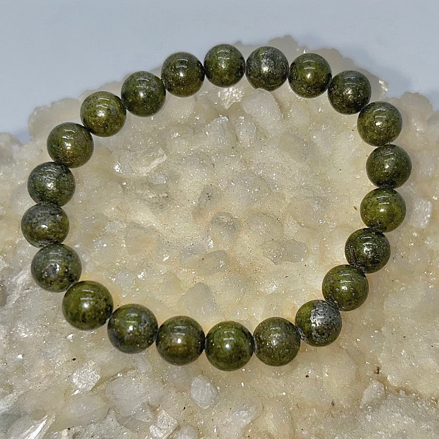 Epidote w/ Pyrite 8mm
