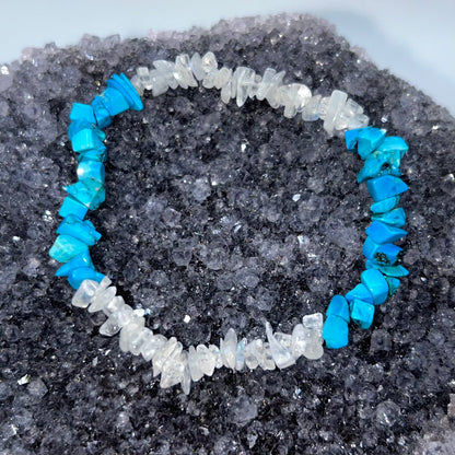 Chip Turquoise & Rainbow Moonstone