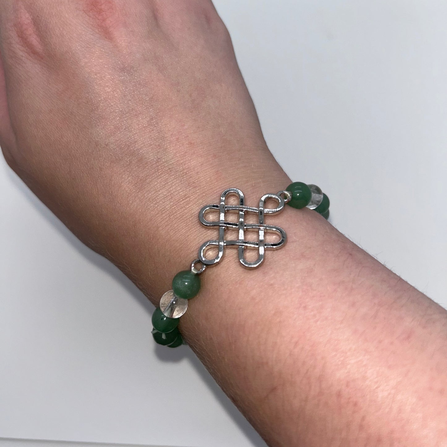 Green Aventurine w Clear Quartz