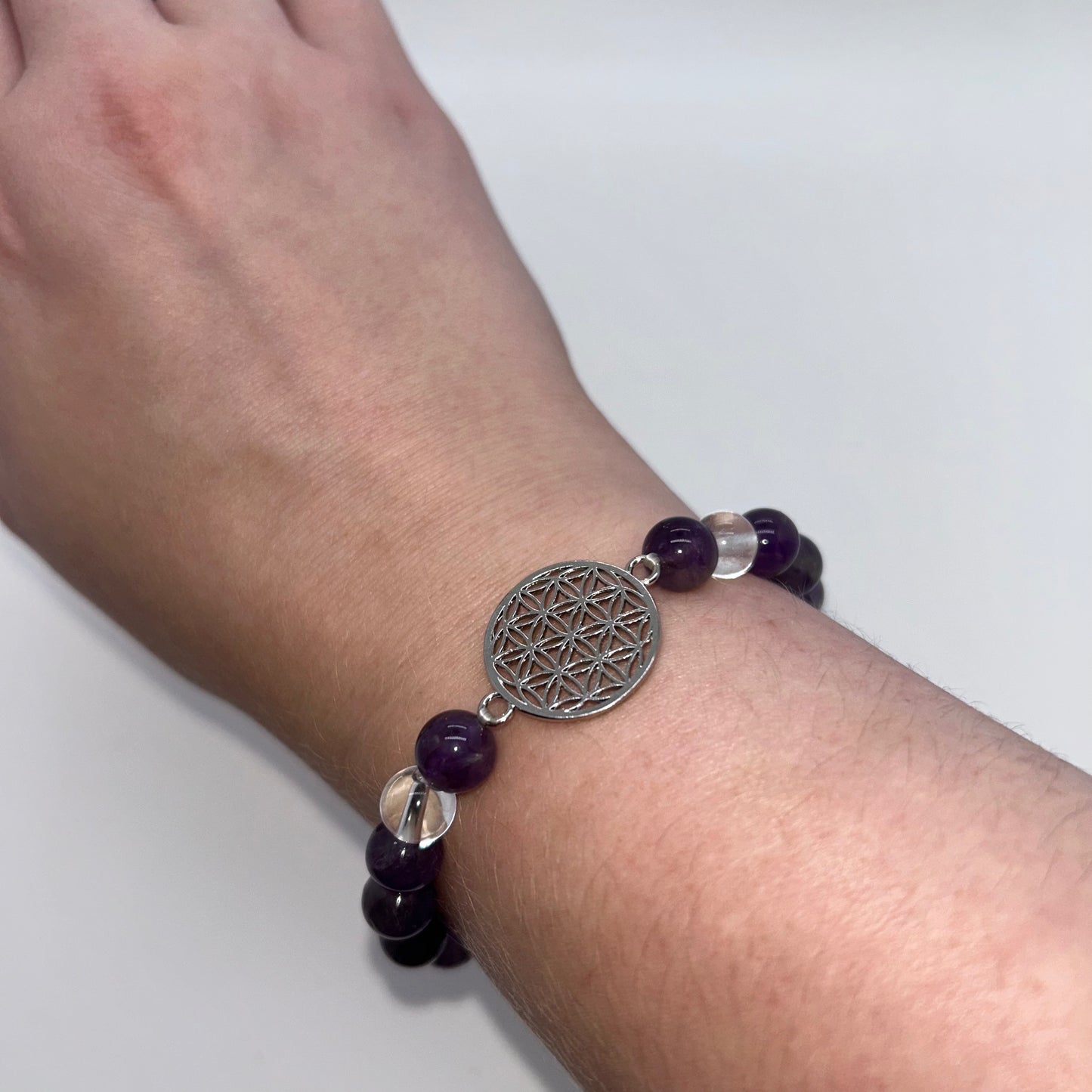 Amethyst & Clear Quartz Bracelet