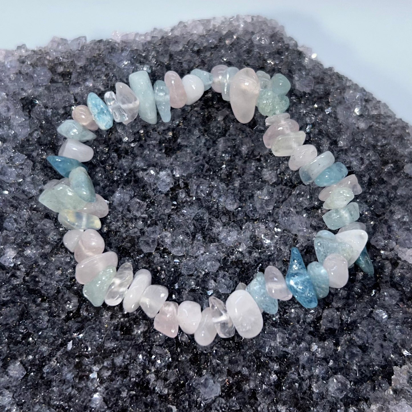 Chip Morganite w/ Aquamarine Br