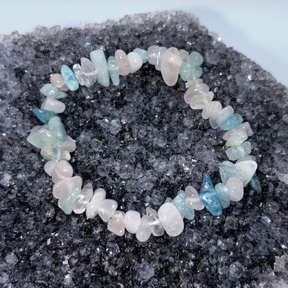 Chip Morganite w/ Aquamarine Br