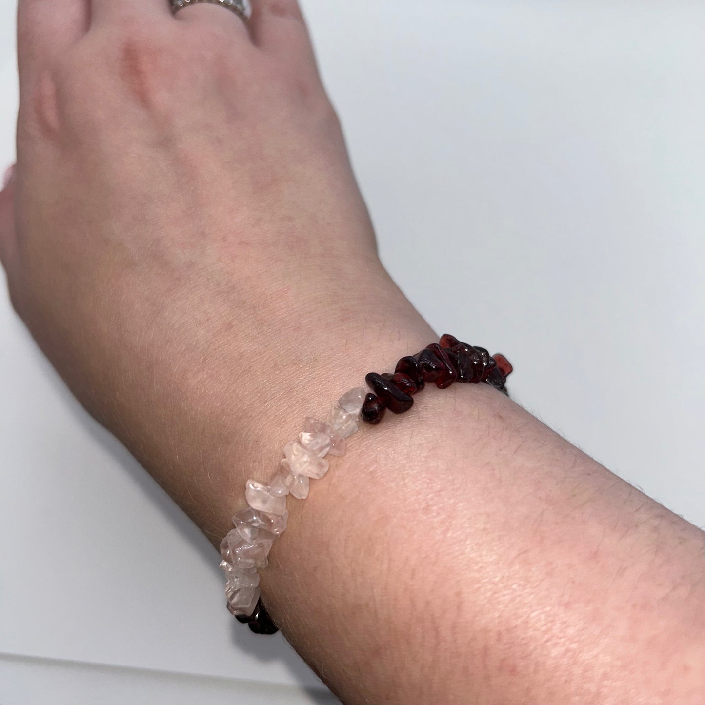 Chip Rose Quartz & Garnet