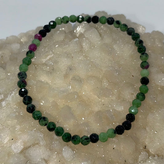 Ruby Zoisite 4mm Faceted Br