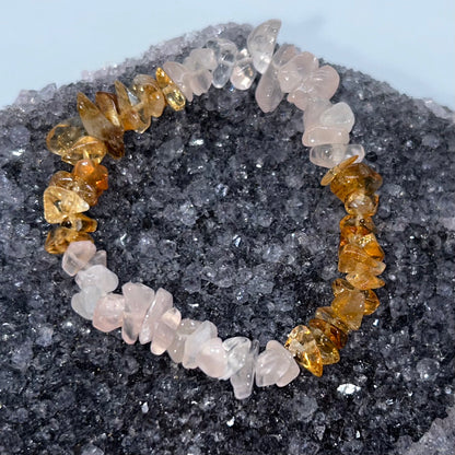 Chip Citrine/Rose Quartz
