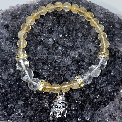 Citrine & Clear Quartz w/ Buddha