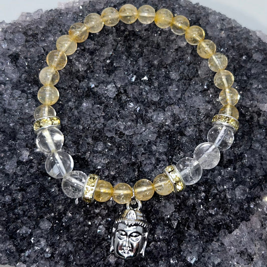 Citrine & Clear Quartz w/ Buddha