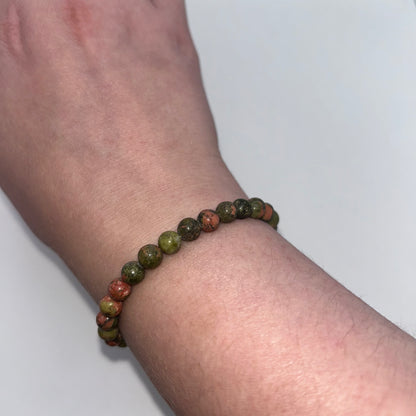 Unakite Stone (Jasper) 6mm