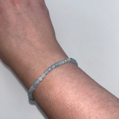 Aquamarine Faceted 4mm Br