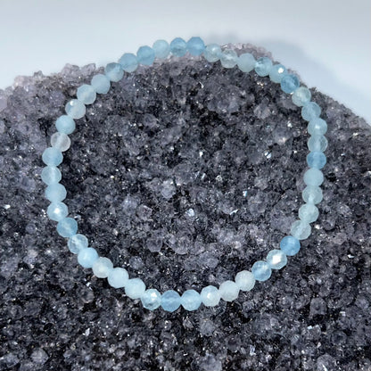 Aquamarine Faceted 4mm Br