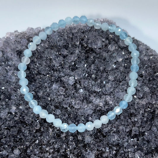 Aquamarine Faceted 4mm Br