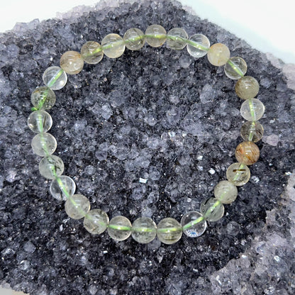 Green Tourmaline Rutile 6-7mm