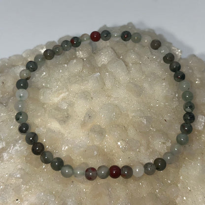 African Bloodstone Bracelet  (4mm)
