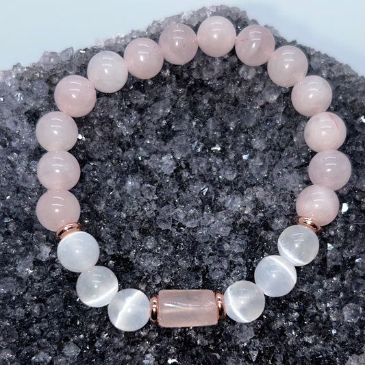 Rose Quartz/Selenite/Copper/Cylinder Br