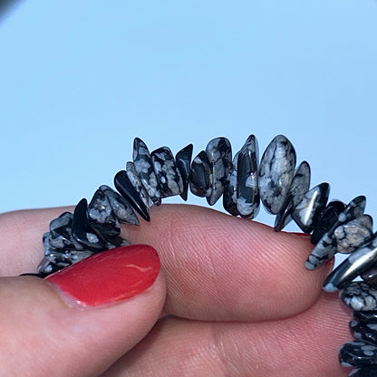 Chip Snowflake Obsidian