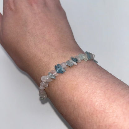Chip Morganite w/ Aquamarine Br