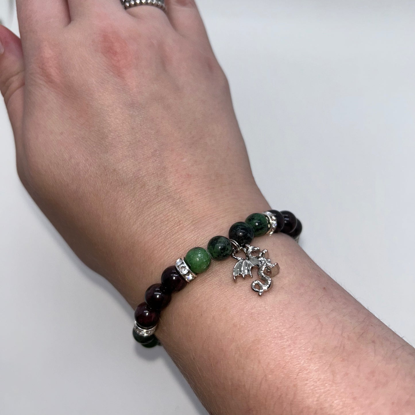 Ruby Zoisite & Garnet w/ Dragon