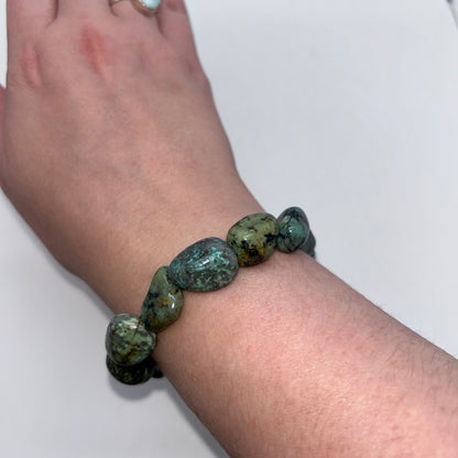 African Turquoise Tumbled Bracelet
