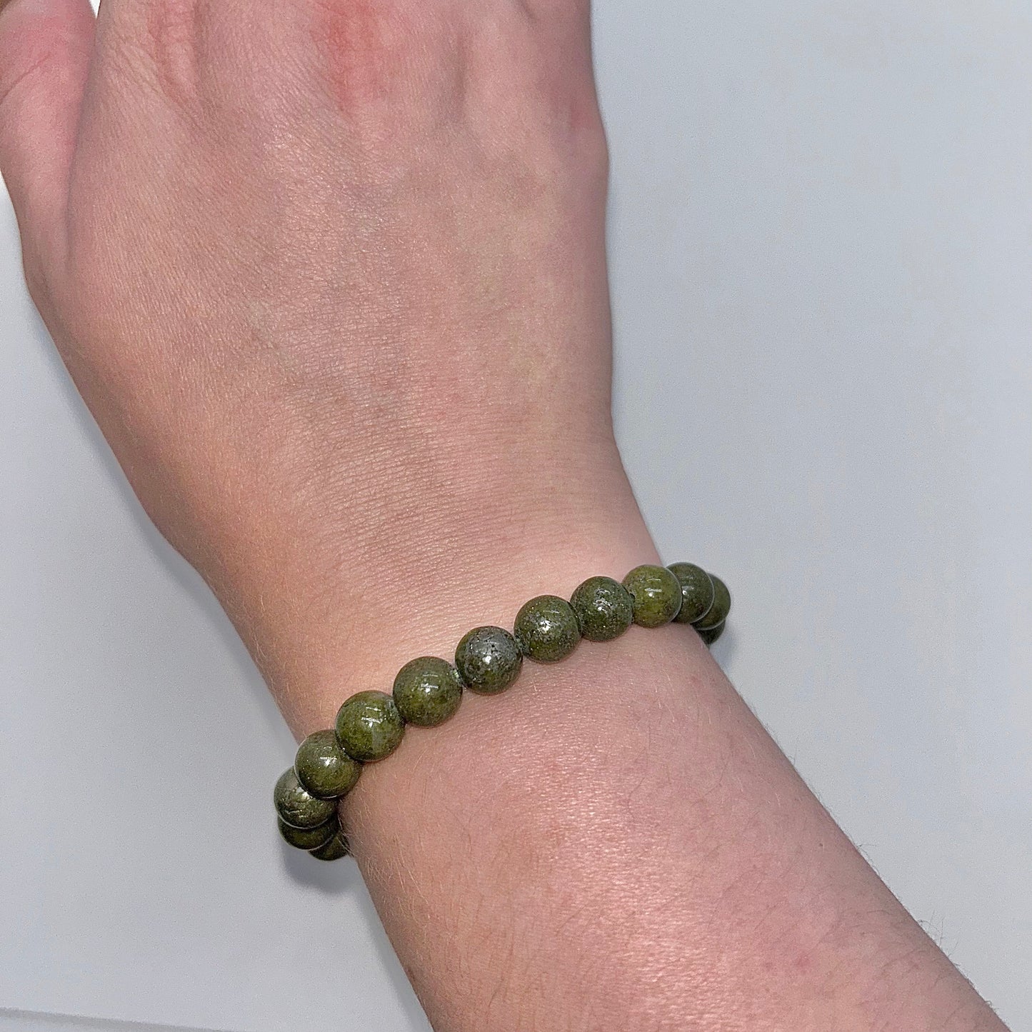 Epidote w/ Pyrite 8mm