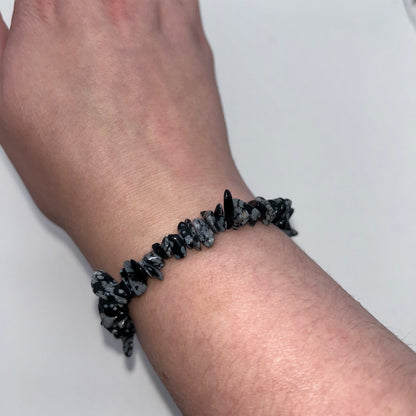 Chip Snowflake Obsidian